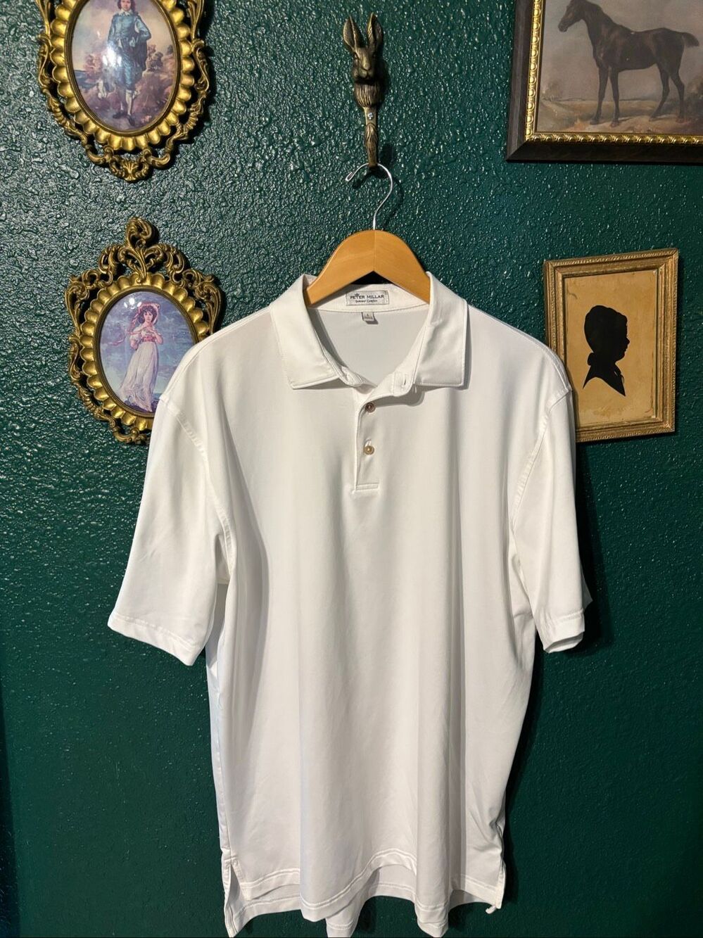 Men’s Peter Millar Summer Comfort Waste Management Phoenix Open Polo Sz Large Wh